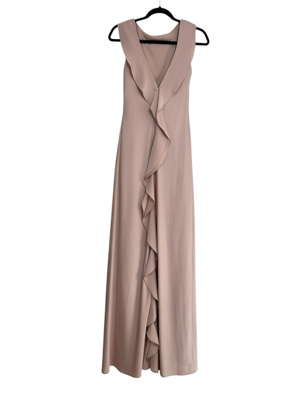Donna Karan Ruffled-Back Satin Gown, Size 2 - Picture 4 of 8
